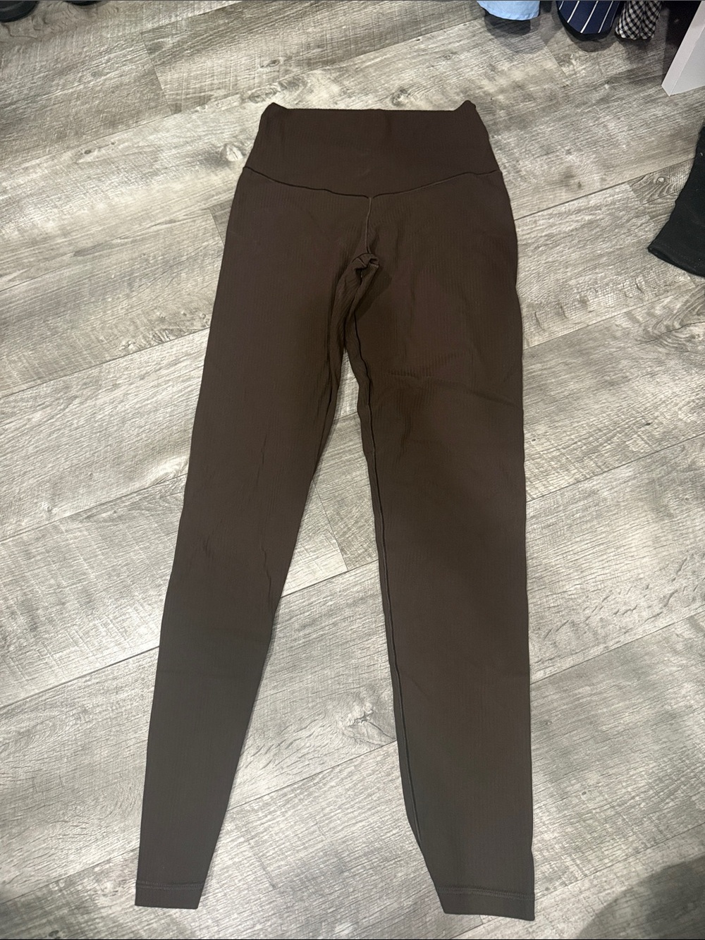 aerie Chocolate Brown High-Waist Ribbed Leggings